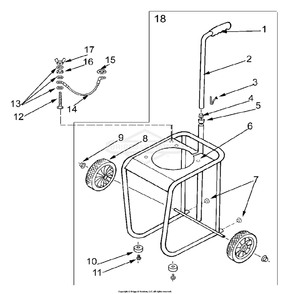 Part Location Diagram of 103066GS Briggs and Stratton Handy gen2500 cradle/handle kit